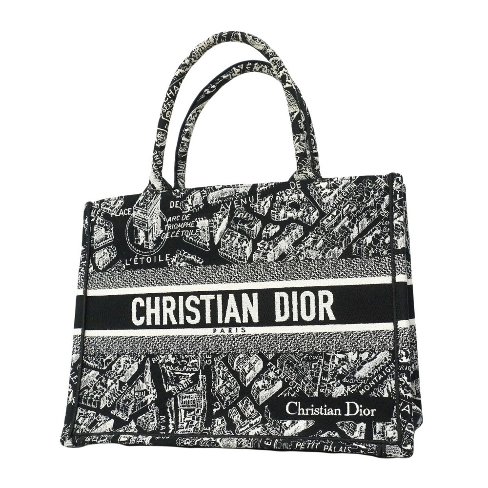 Christian Dior Book Tote Canvas Bag, Black, Women's P3487484